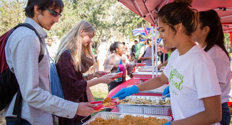 USF students share foods from a variety of countries. 
