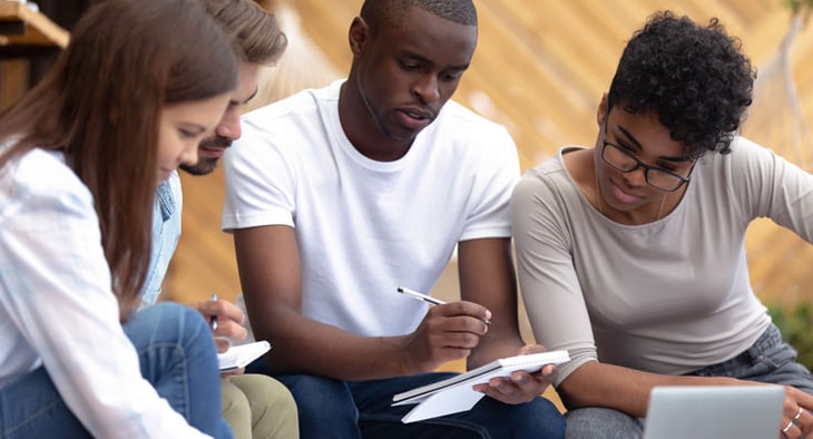 Students researching ways to become students leaders on their campus.