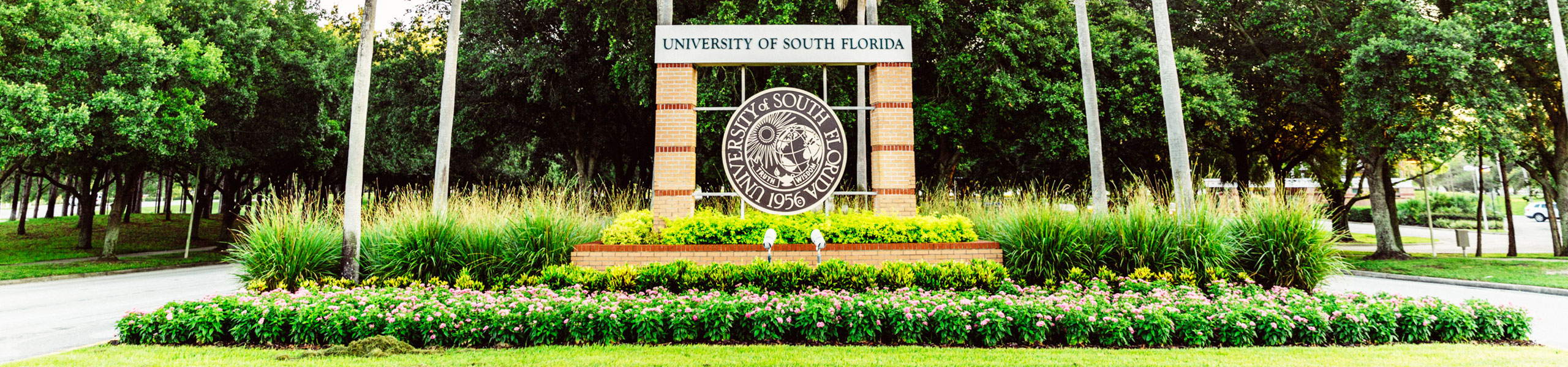 University of South Florida sign.