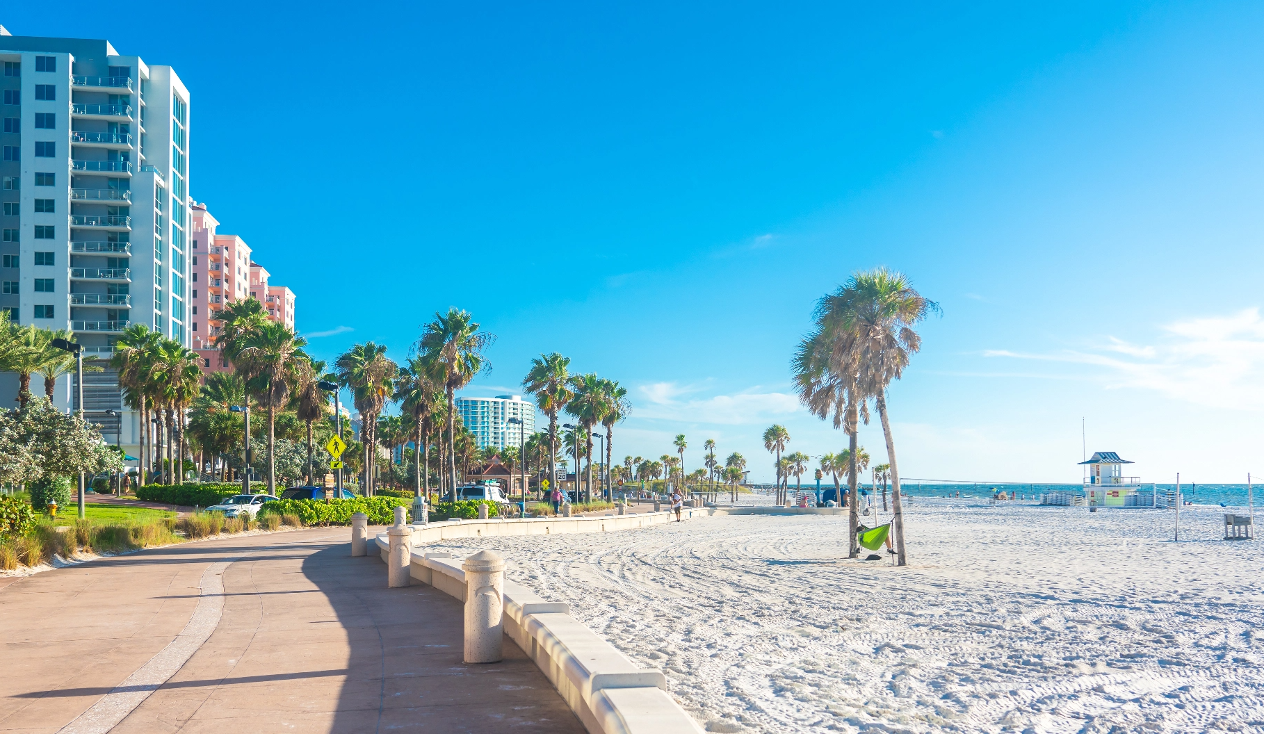 A sunny clear day at Clearwater Beach.