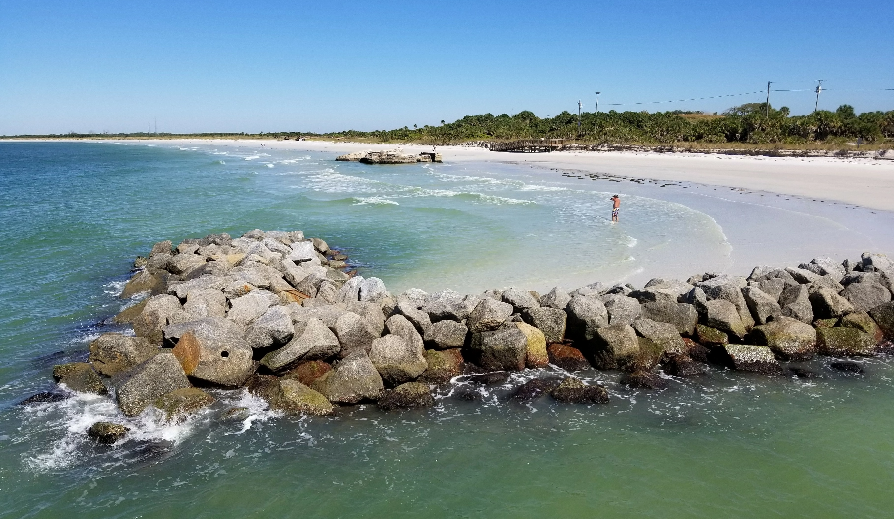 Beautiful water by North Shore Beach at Fort Desoto Park.